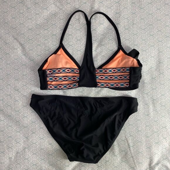[S] Strappy Aztec 2 Piece Bikini Set – Small Top & Bottom - Picture 3 of 3